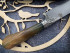 Нож "Пчак №4", клинок сталь Bohler K340, рукоять стабилизированная карельская береза коричневого цвета, притин мельхиор  