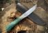 Нож "Варяг", клинок сталь K340, рукоять стабилизированная карельская береза зеленого цвета Нож "Варяг", клинок сталь K340, рукоять стабилизированная карельская береза зеленого цвета