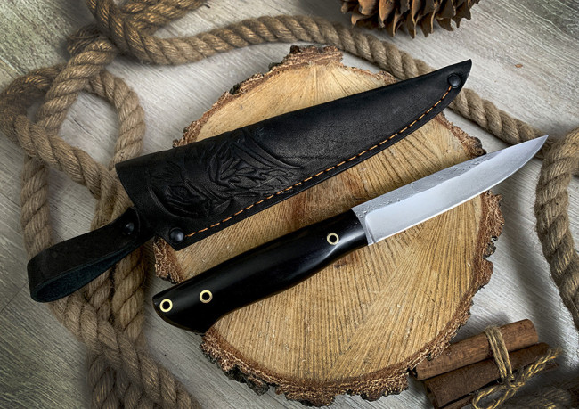 Нож "Игла" цельнометаллический, клинок сталь K340, рукоять эбонит