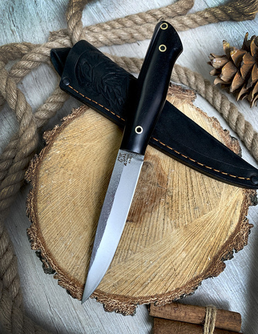 Нож "Игла" цельнометаллический, клинок сталь K340, рукоять эбонит