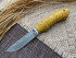 Нож "Лань", клинок сталь K340, рукоять стабилизированная карельская береза желтого цвета Нож "Лань", клинок сталь K340, рукоять стабилизированная карельская береза желтого цвета