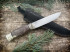 Нож "Турист", клинок сталь K340, рукоять стабилизированный ясень, литье художественный мельхиор Нож "Турист", клинок сталь K340, рукоять стабилизированный ясень, литье художественный мельхиор