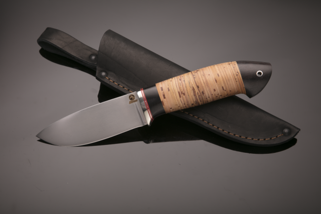 Нож "Классический-4", сталь ELMAX, рукоять береста