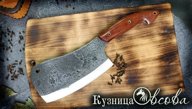 "Тяпка №3", цельнометаллическая, клинок сталь Х12МФ, след ковки, рукоять падук