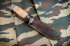 Нож  "Смерш", клинок сталь K340, рукоять карельская береза, литье мельхиор