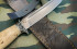 Нож  "Смерш", клинок сталь K340, рукоять карельская береза, литье мельхиор