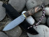 Нож "Филин", клинок сталь K340, рукоять кап клена коричневого цвета
