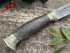 Нож «Пластун» подарочный, клинок Дамасская сталь, рукоять и ножны стабилизированная карельская береза черного цвета, литье мельхиор