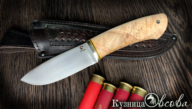 Нож "Хищник малый", клинок сталь ELMAX, рукоять карельская береза Нож "Хищник малый", клинок сталь ELMAX, рукоять карельская береза
