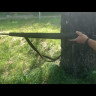 Зонт мужской с клинком "Урсун", клинок Дамасская сталь, дерево черный граб, литье мельхиор