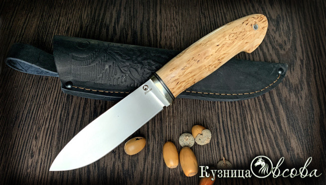 Нож "Хищник", клинок сталь ELMAX, рукоять карельская береза Нож "Хищник", клинок сталь ELMAX, рукоять карельская береза