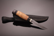 Нож "Финский-3", клинок Дамасская сталь, рукоять береста