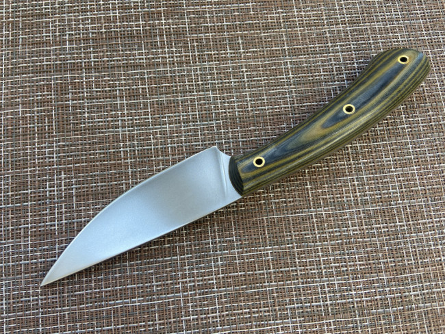 Нож "Кухонный-2", клинок сталь K340, цельнометаллический, рукоять микарта Нож "Кухонный-2", клинок сталь K340, цельнометаллический, рукоять микарта