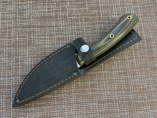 Нож "Кухонный-2", клинок сталь K340, цельнометаллический, рукоять микарта Нож "Кухонный-2", клинок сталь K340, цельнометаллический, рукоять микарта