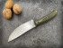 Нож "Кухонный-3", цельнометаллический, клинок сталь K340, рукоять  микарта черно-желтого цвета